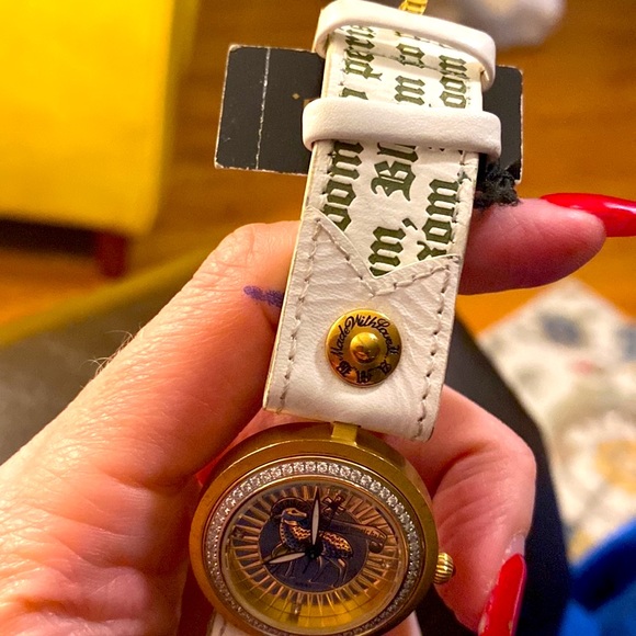 L.A.M.B. Crystal white/green watch Bloom To Perish NWT - Picture 2 of 8